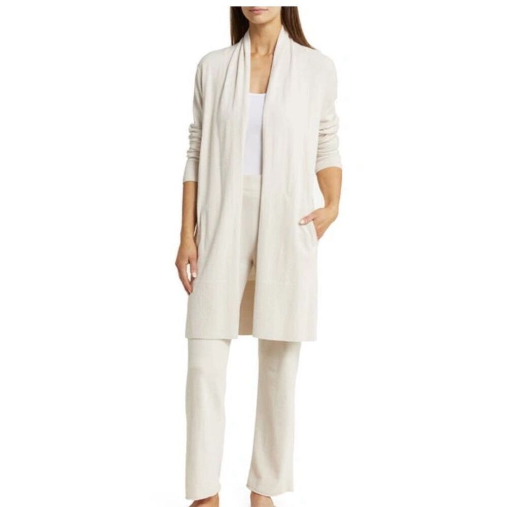 Barefoot‎ Dreams Womens Cozy Chic Ultra Lite Cardigan Sand Dune Small NWT